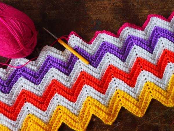 Zig zag blanket knitting pattern