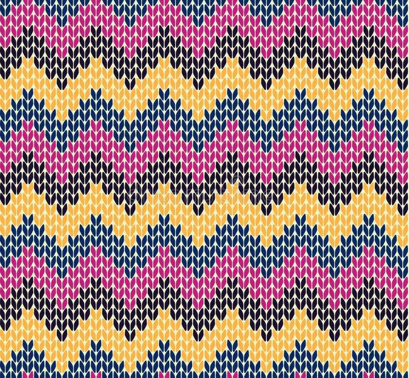Knitted zig zag pattern