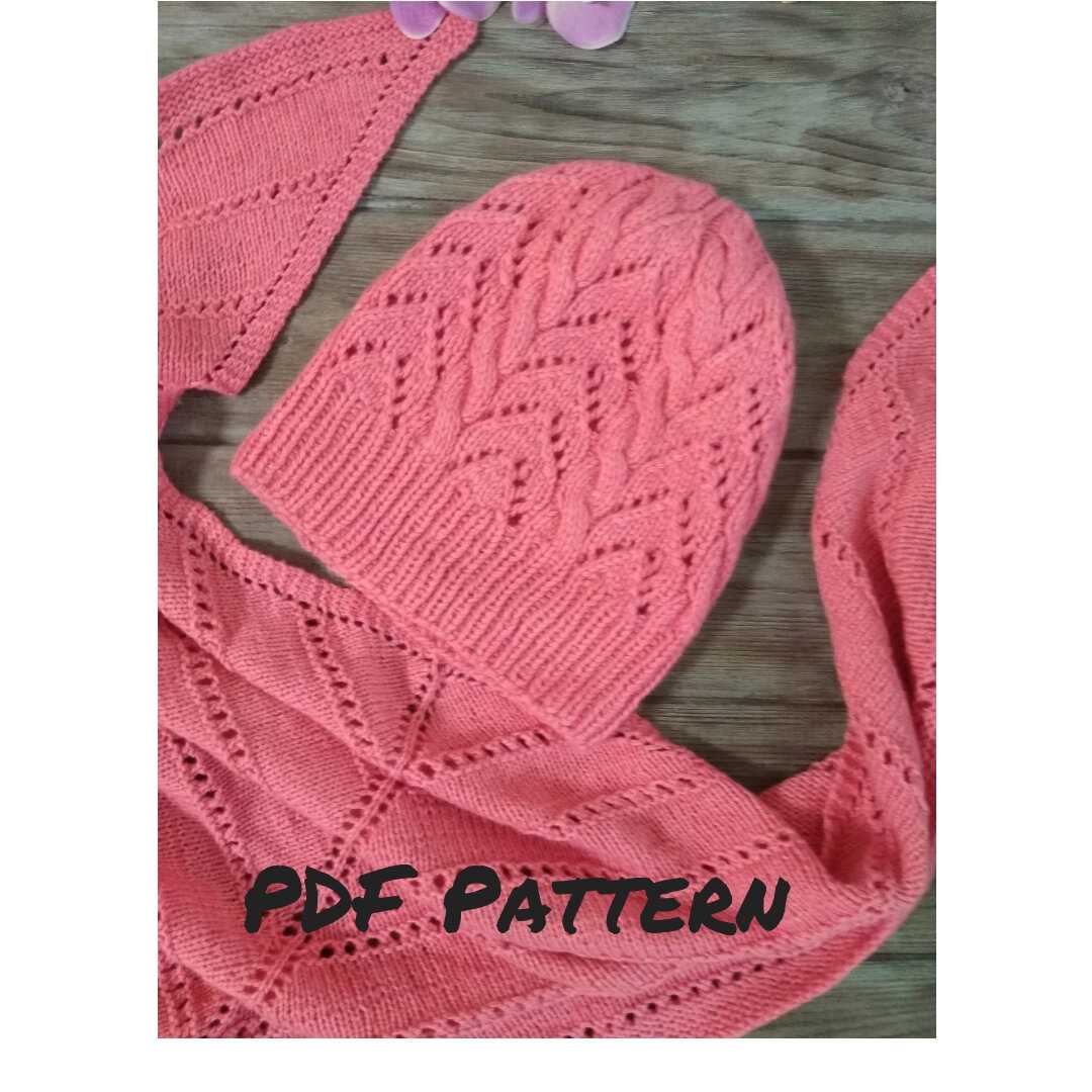 Lace beanie knitting pattern