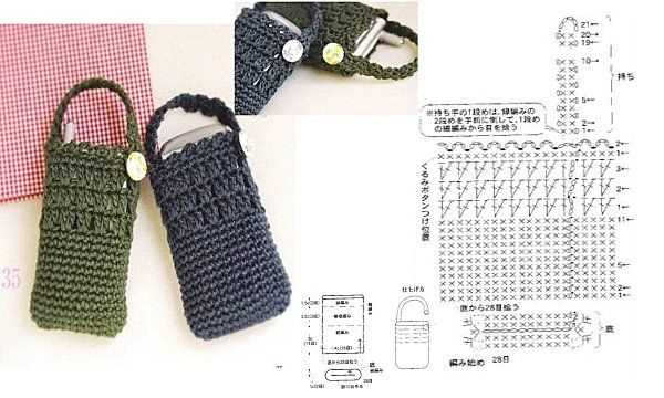 Knitting pattern for mobile phone case