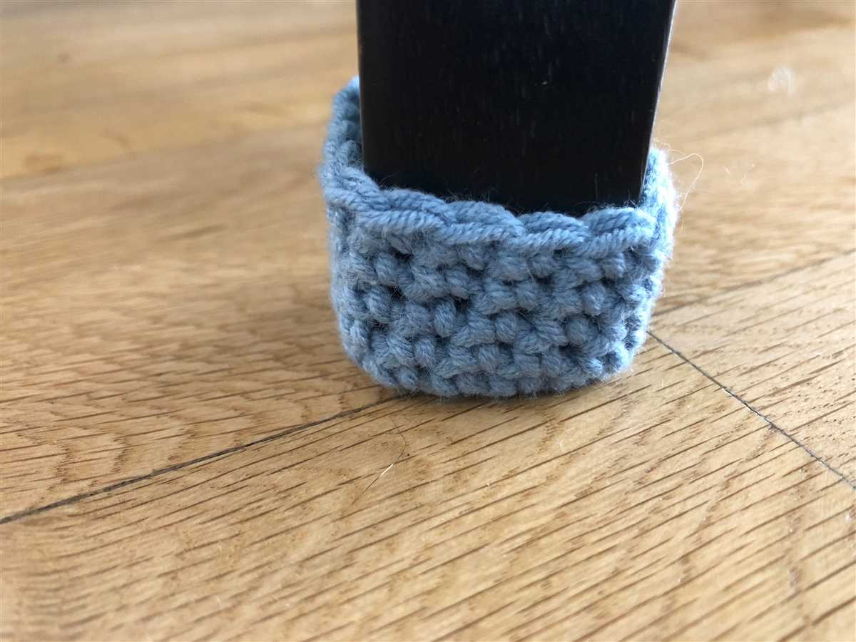Knitted chair leg socks pattern