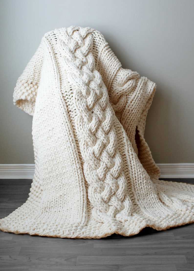 Pattern for a chunky knit blanket
