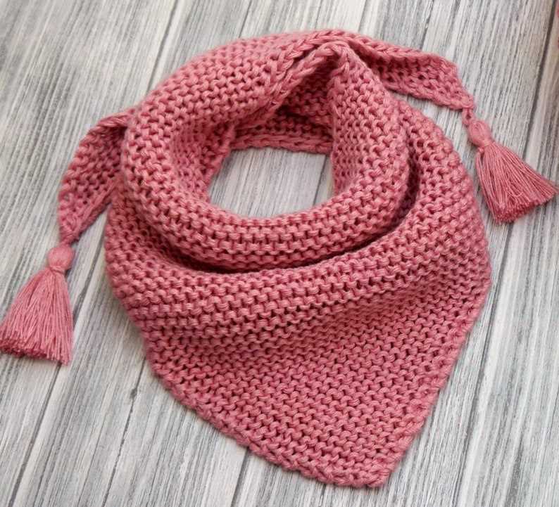 Triangle scarf knitting pattern