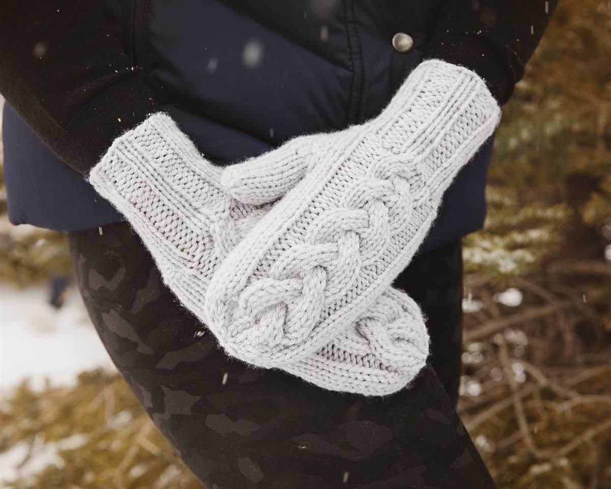 Knit mittens pattern circular needles