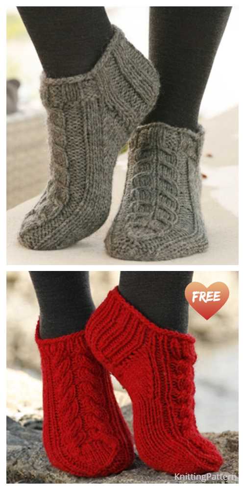 Cable socks knitting pattern free