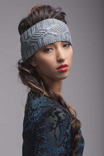 Knitted ear warmer pattern in the round