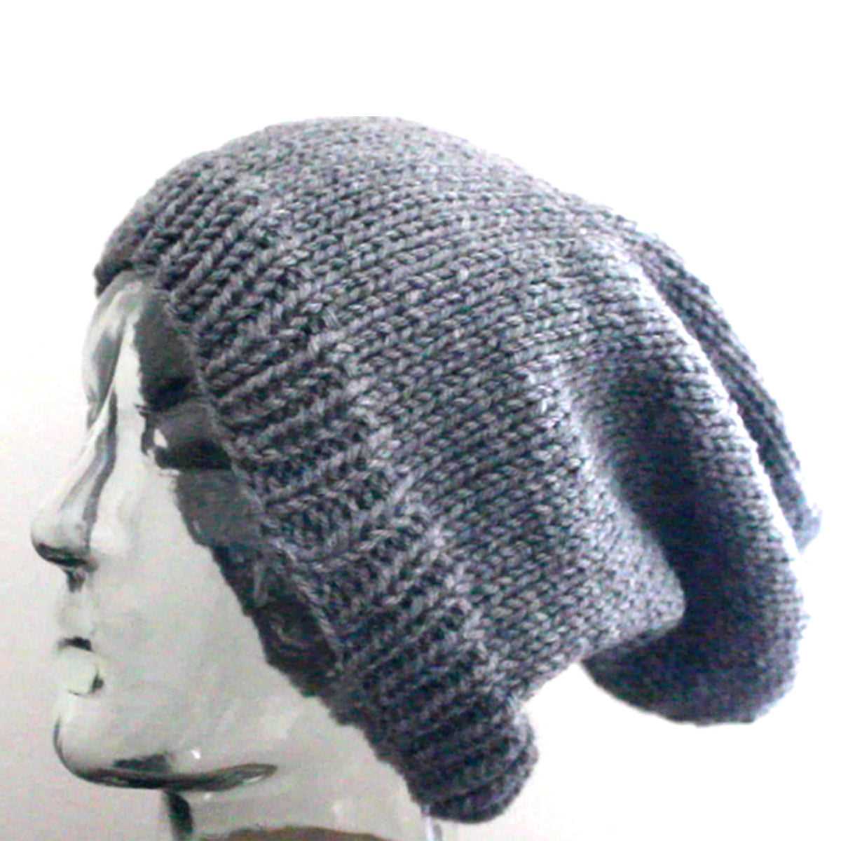 Free knit slouch hat pattern