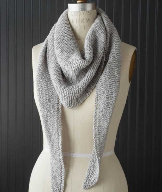 Triangle scarf knitting pattern