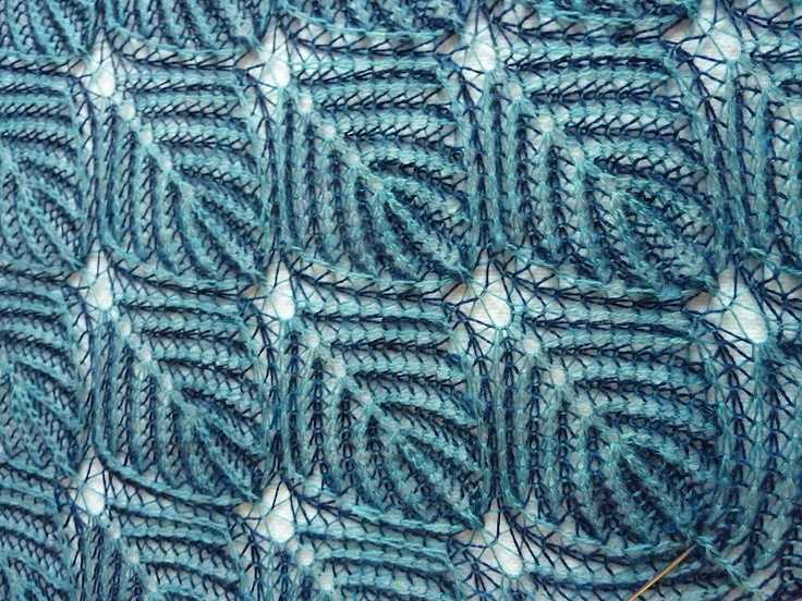 Easy two-color scarf knit pattern
