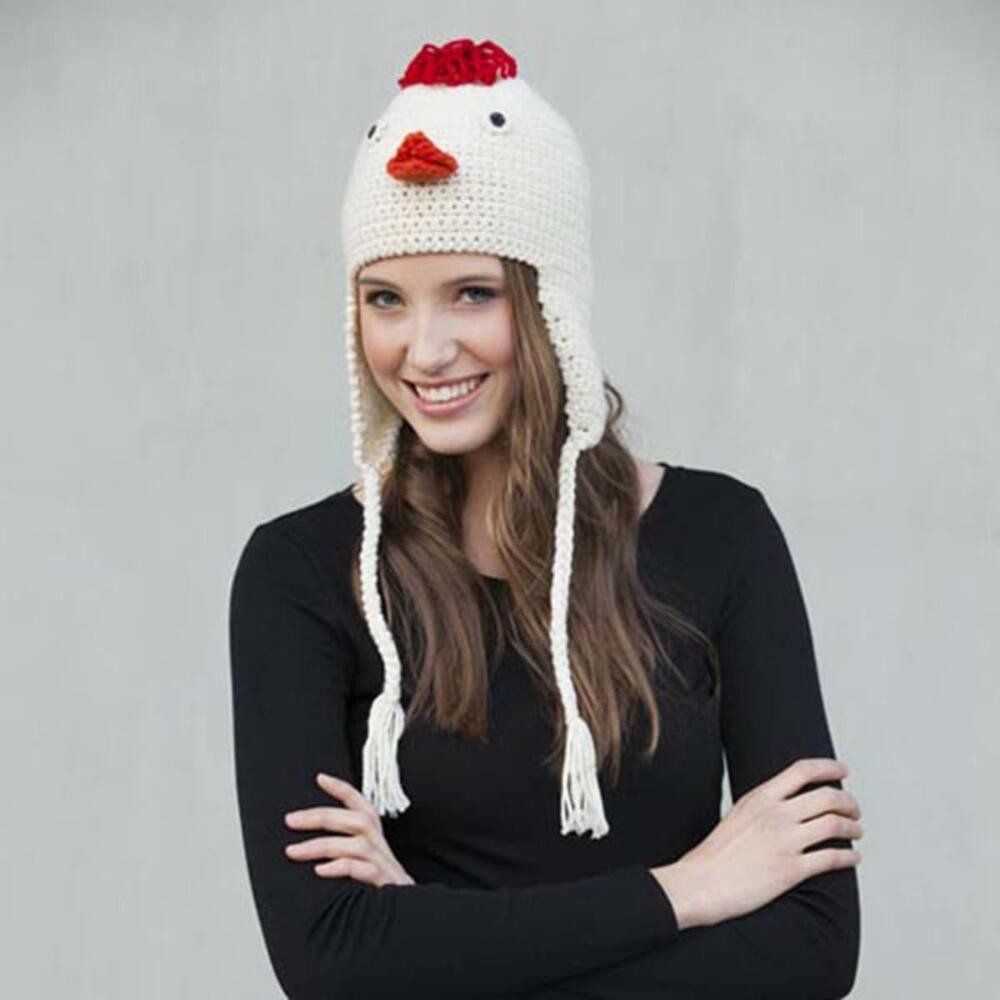 Free knitted chicken hat pattern