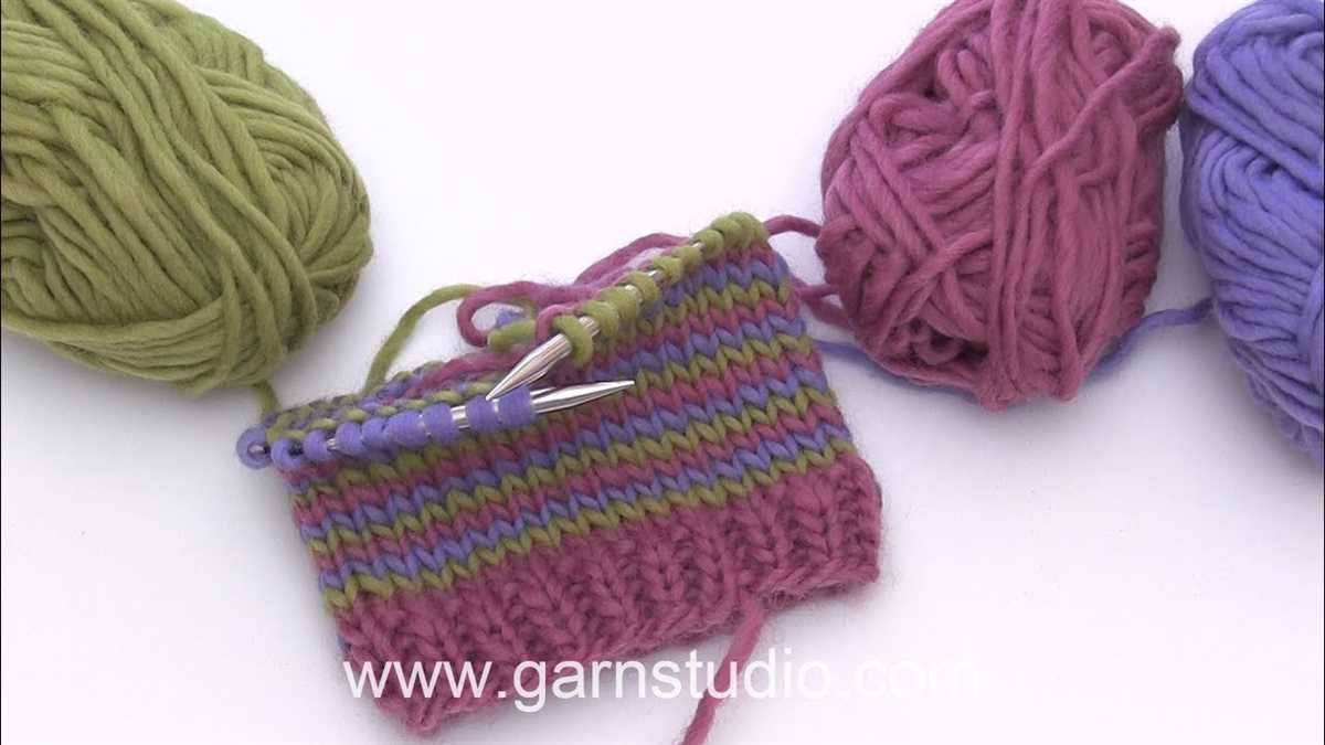 Helical knitting in pattern