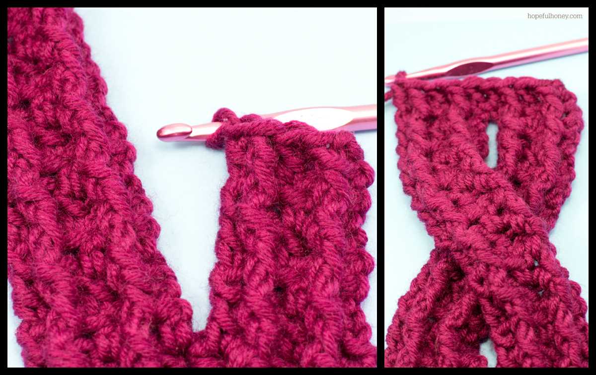 Criss cross knit scarf pattern