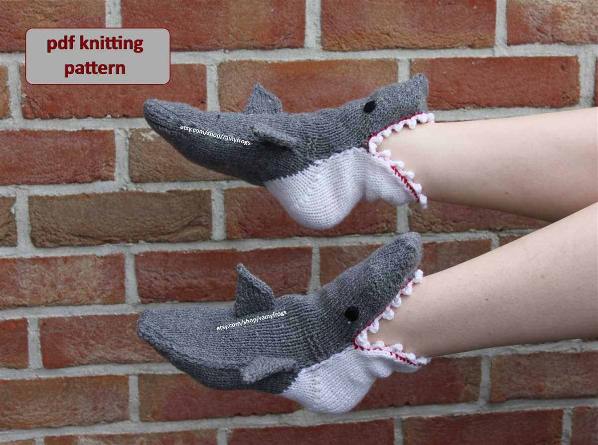 Free knitting pattern for shark slippers