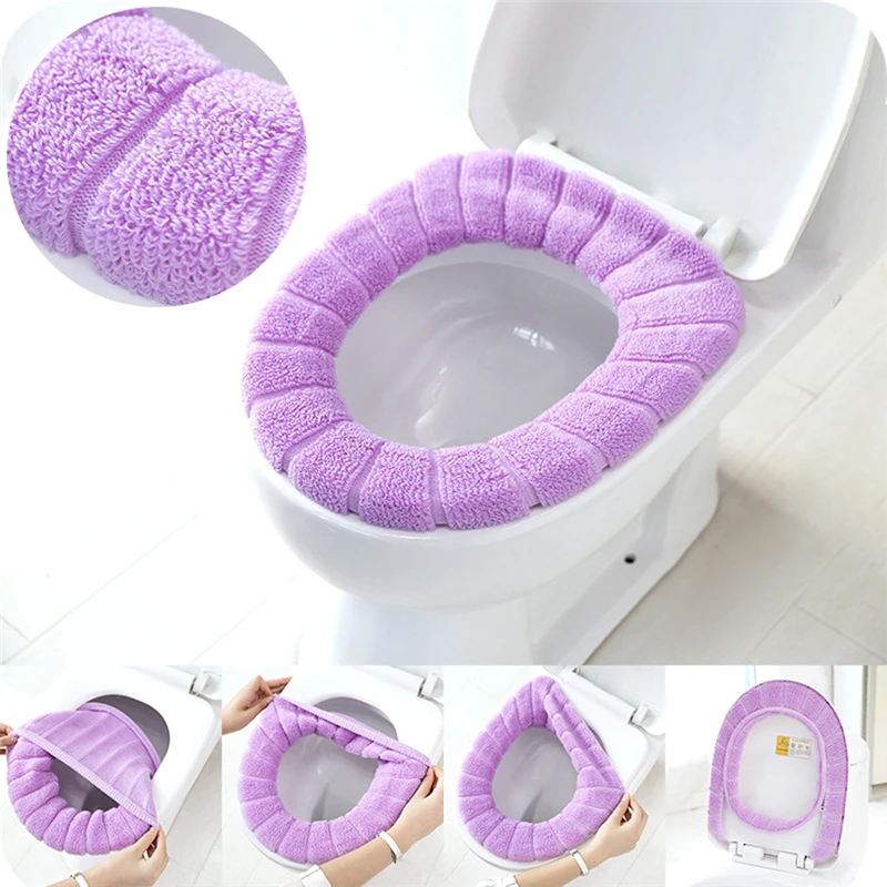 Knit toilet lid cover pattern
