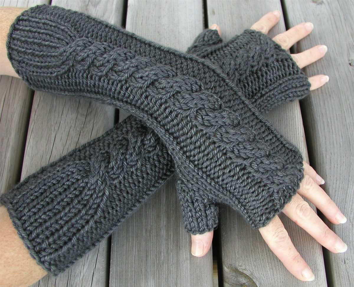 Chunky gloves knitting pattern