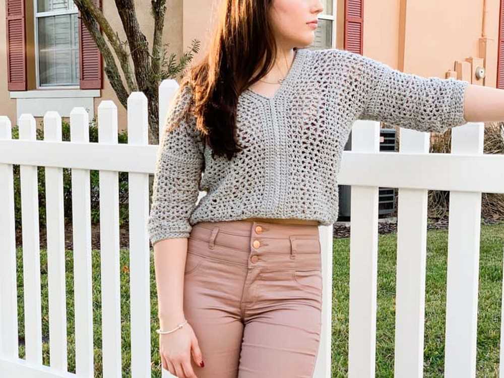 Chunky cropped sweater knitting pattern free